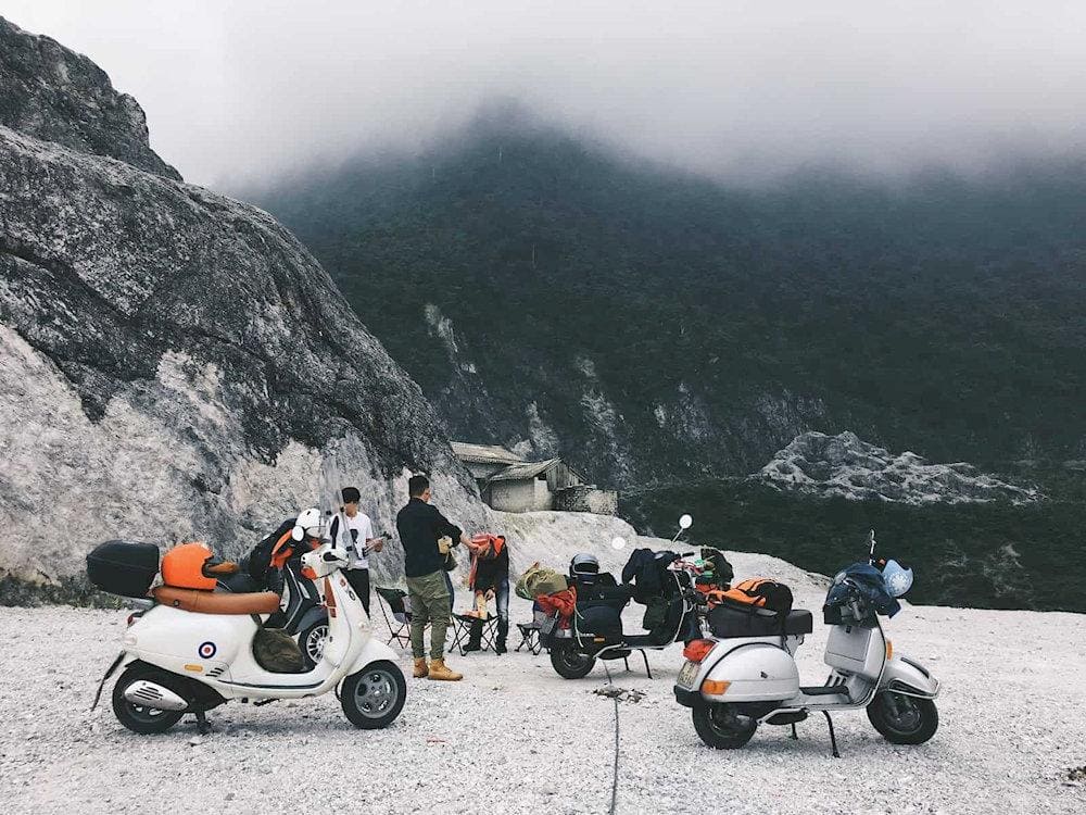 Motorbikes are the perfect choice for easily stopping and exploring the pass